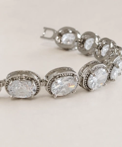 Браслет «Хрустальная линия» Silver