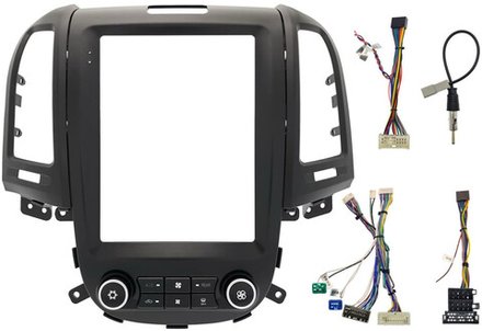 Магнитола для Hyundai Santa Fe 2 2006-2012 (климат, без штатного усилителя, рамка тип 2) - Teyes TPRO 2 монитор 9.7" в стиле "Тесла" на Android 10, ТОП процессор, 4G SIM-слот