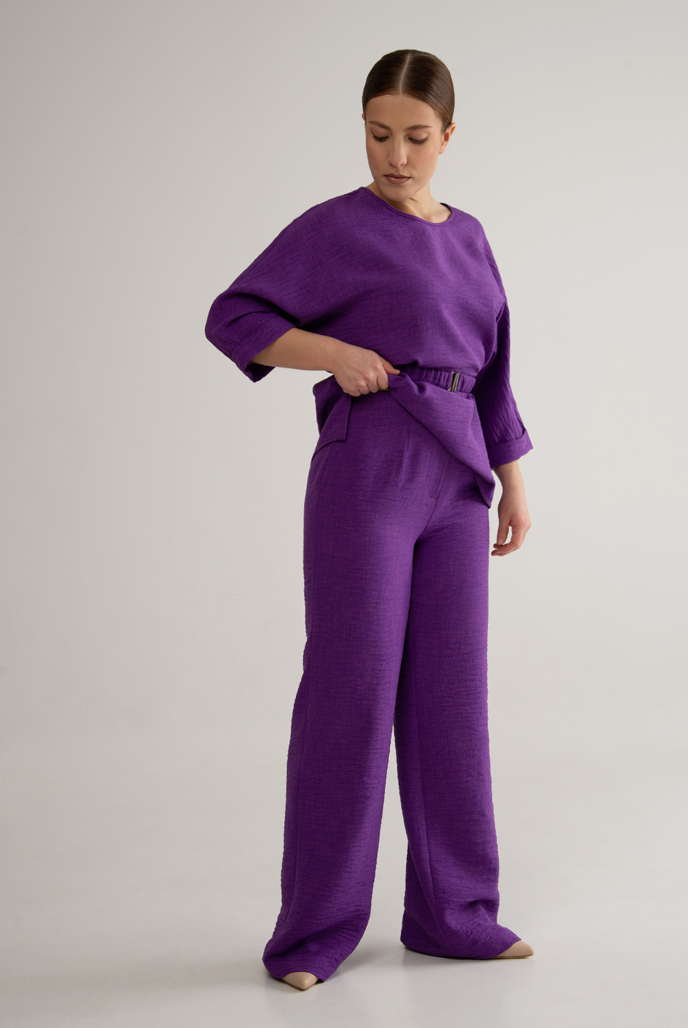Брюки женские 02, фиолетовый #527Ф0202