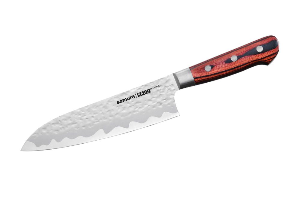 Нож кухонный Samura KAIJU Сантоку 18 см, AUS-8, дерево, с больстером
