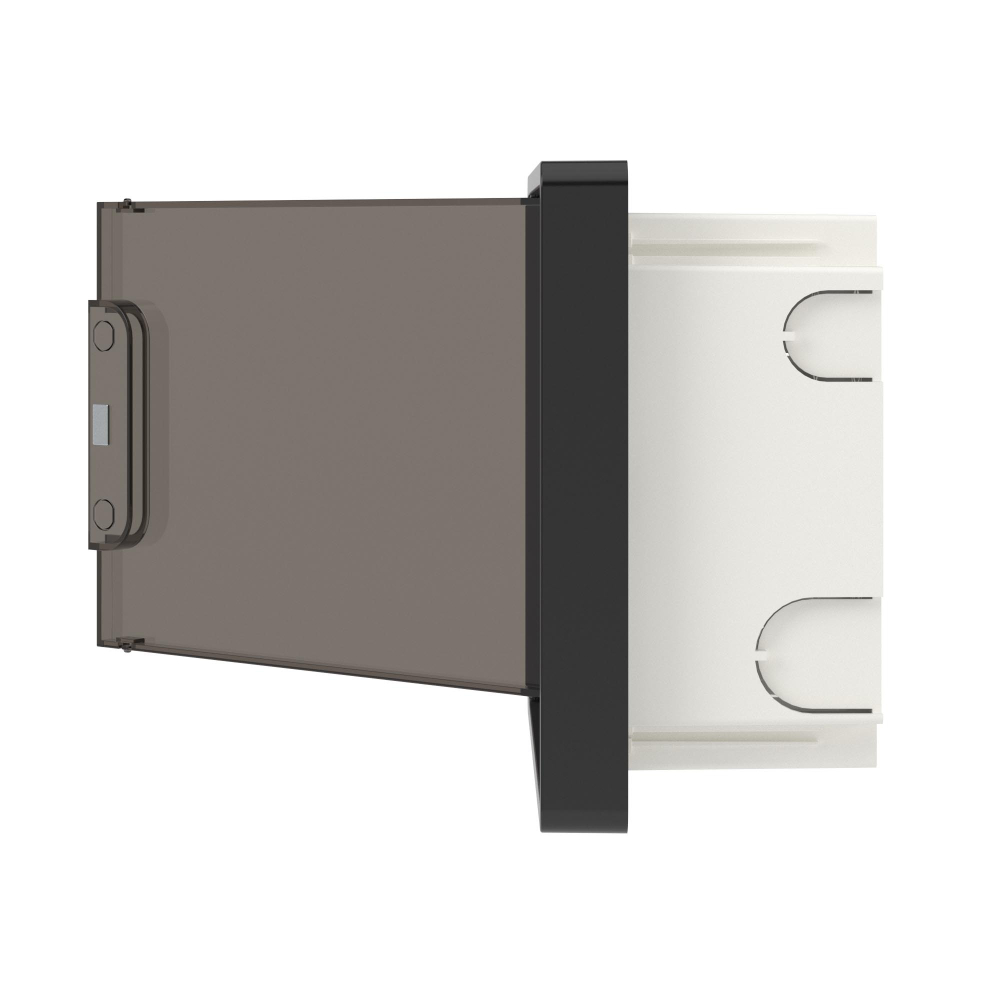 Щиток 8 мод встраиваемый FRAME, черный, с тонированной дверцей, с 2шинами PEN на 6 и 8 отв.