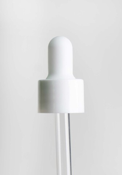 Белая пипетка 18/410 гладкая пластиковая