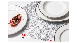 Салфетка подстановочная 38см Decor de table Rose серебристая