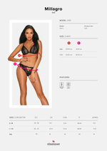 Соблазнительный комплект белья Millagro (Размер: S-M) (Цвет: черный)