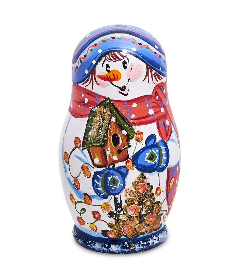Народные промыслы МР-13/ 6-D Матрешка 5м «Снеговик»