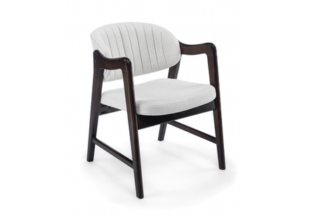 Стул деревянный Woodville Никсон ткань мешковина 9199-2, цвет орех