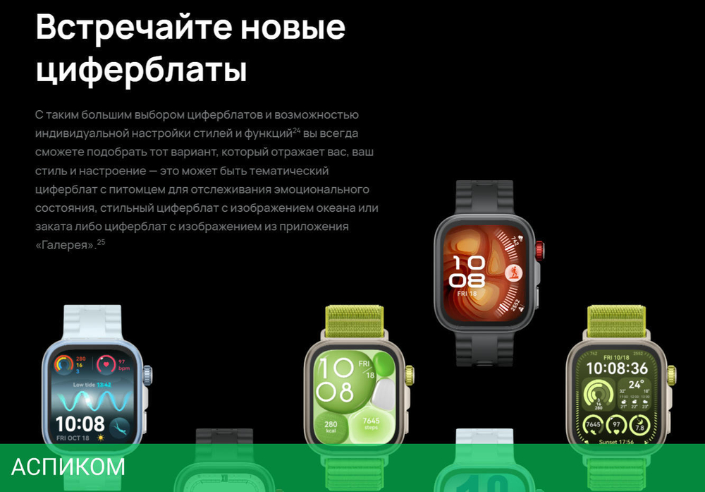 Умные часы Huawei Watch Fit 4 Pro SYA-B29 Black Fluoroelastomer Strap (55020FAJ)
