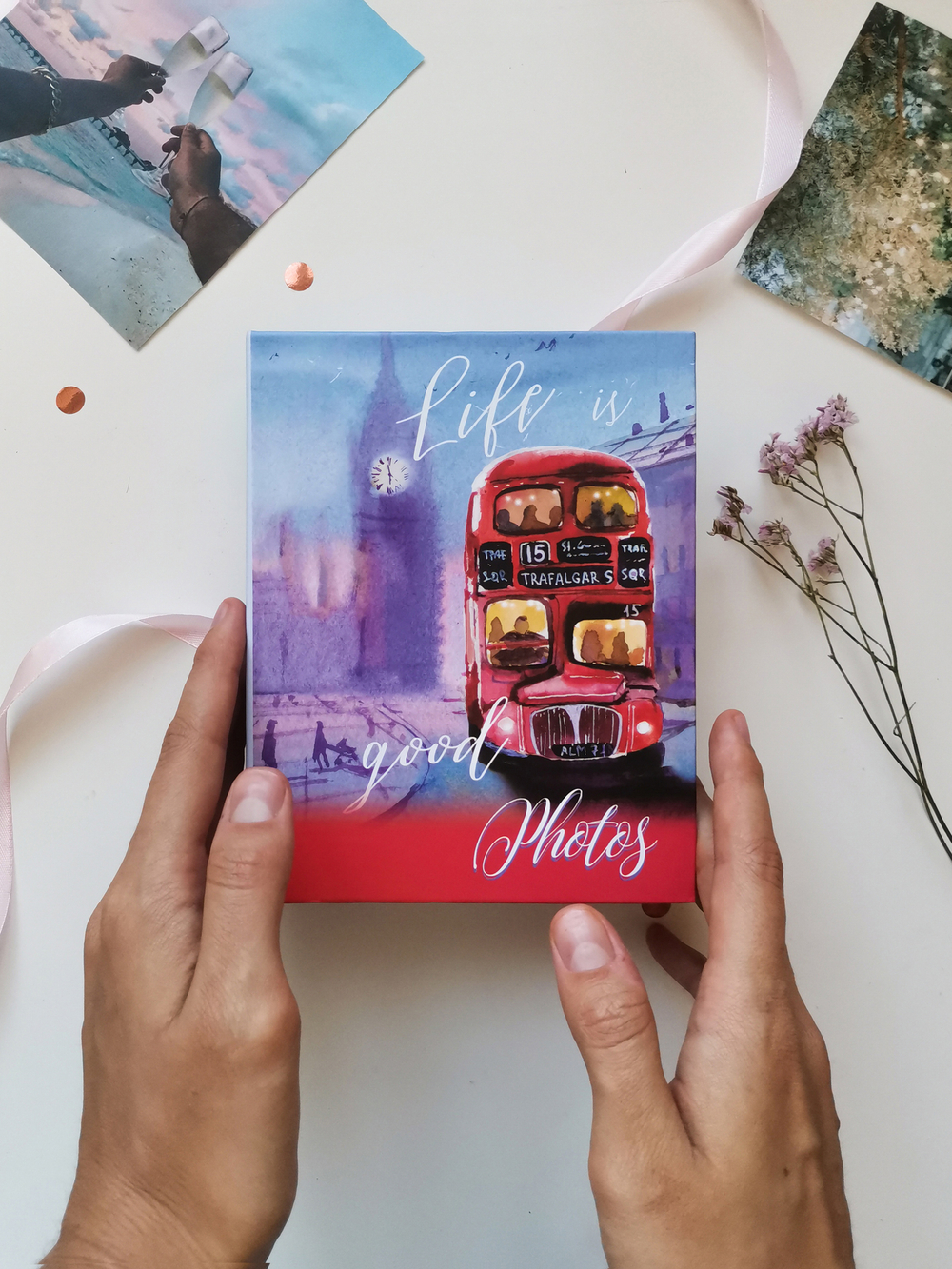 Фотоальбом на 100 фото 10х15 см, пластик. листы watercolor travel Лондон