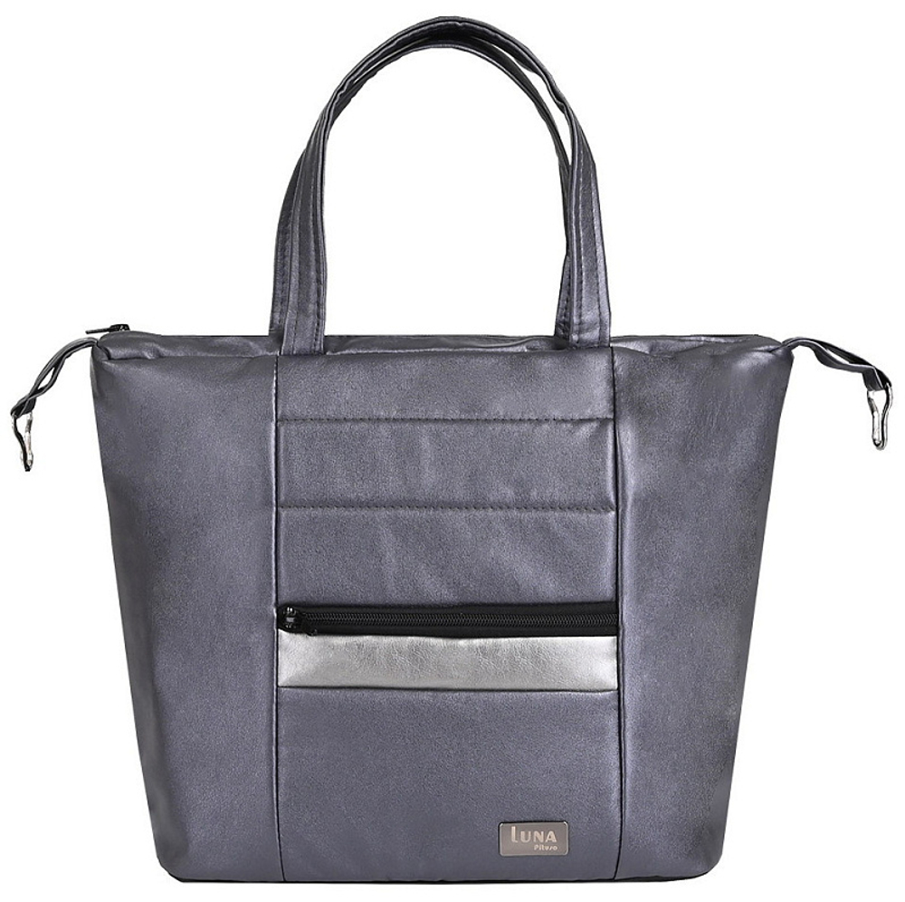 Детская коляска Pituso Luna Luxury 2 в 1 Кожа 10210 Silver Dark Grey