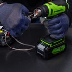 Строительный фен акк. Greenworks G24HG, 24V, 550°С, 200 л/мин,1х4Ач,ЗУ,кор (3400207CUB)