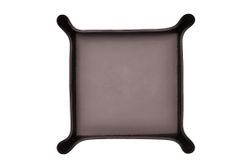 Лоток фигурный из кожи цвет ОРАНЖ/ШОКОЛАД