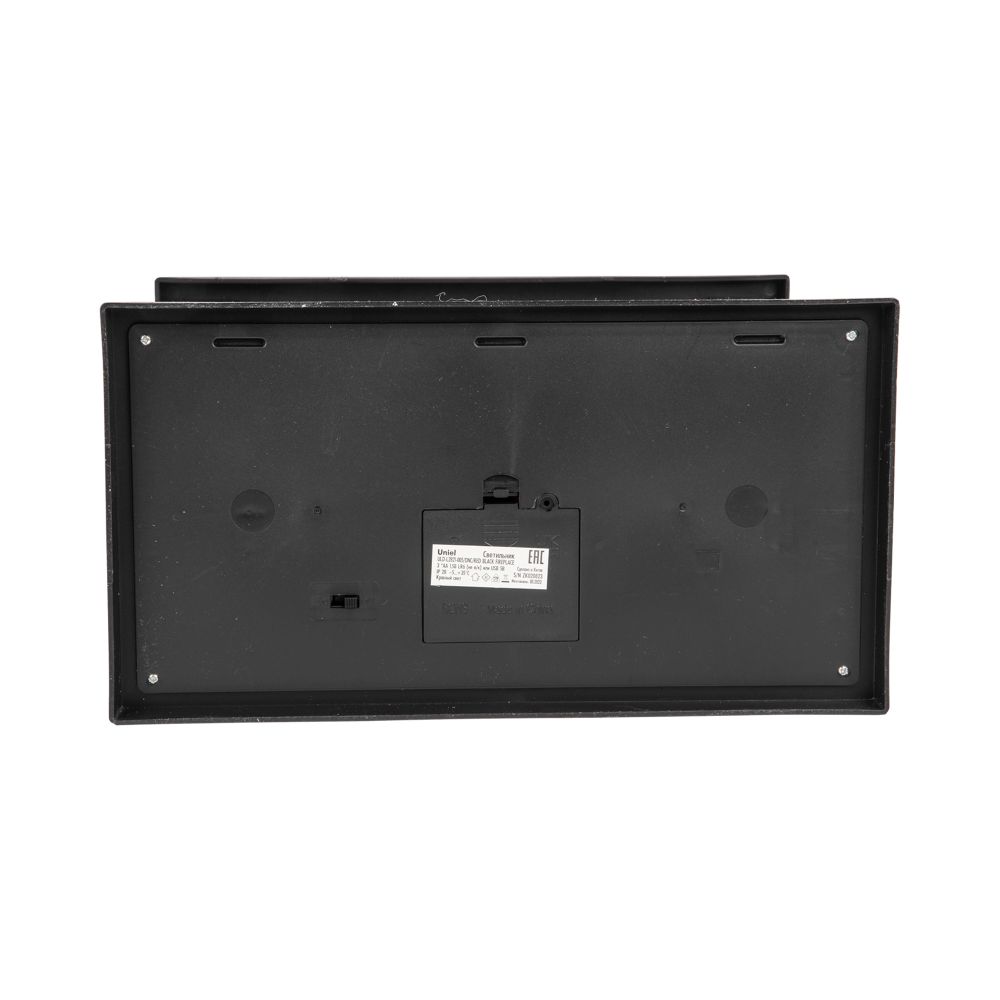 ULD-L2821-005-DNC-RED BLACK FIREPLACE Светильник светодиодный Камин с эффектом пламени. питание от батареек 3АА не в-к или USB в-к. 28х21см. 5 светодиодов. Корпус черный. TM Uniel