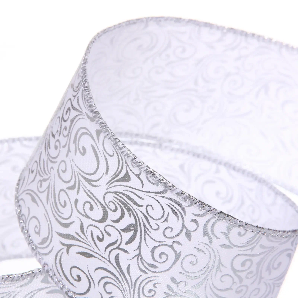 Лента для декорирования «Торжество» 6,3 см, 2,7 м, Серебро