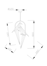 Подвесной светодиодный светильник Moderli V3071-2PL origami Birds 2*LED*6W