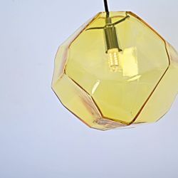 Подвесной светильник Color Ice Cube Pendant JEVIO 1 Янтарный