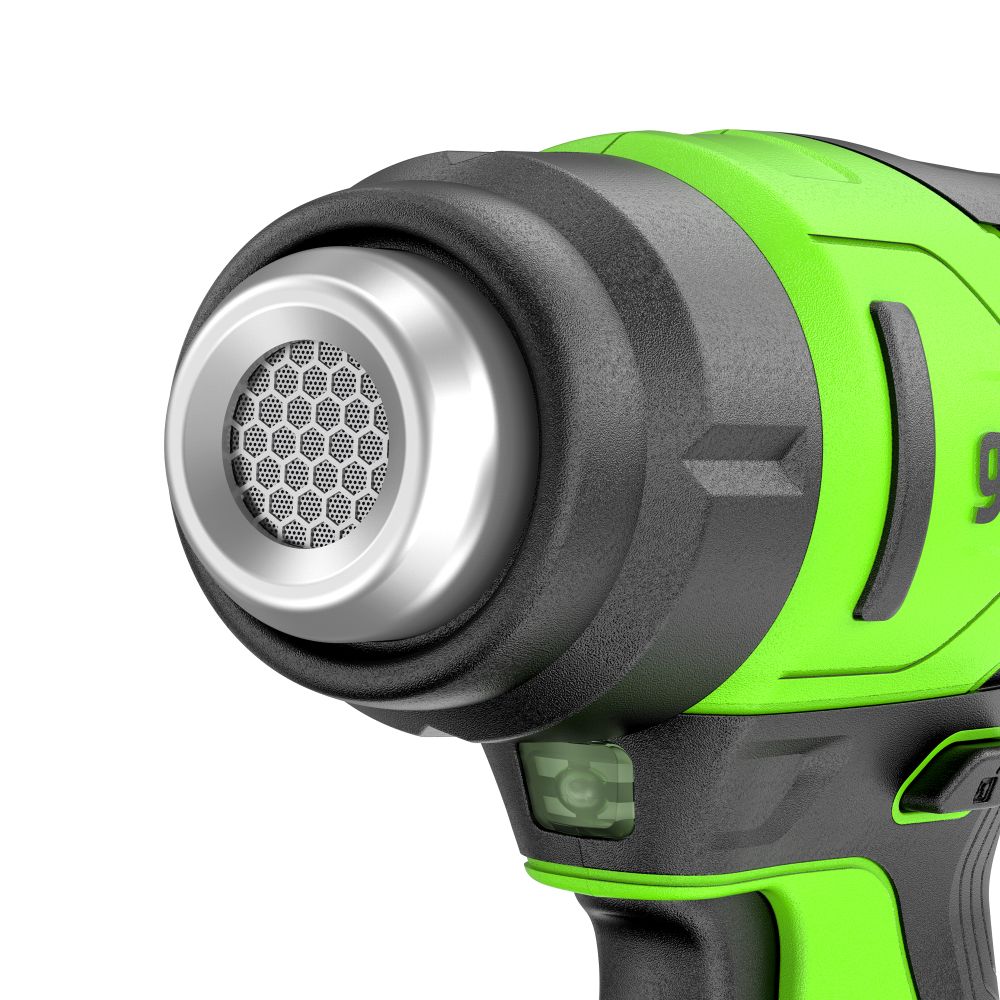 Строительный фен акк. Greenworks G24HG, 24V, 550°С, 200 л/мин,1х4Ач,ЗУ,кор (3400207CUB)