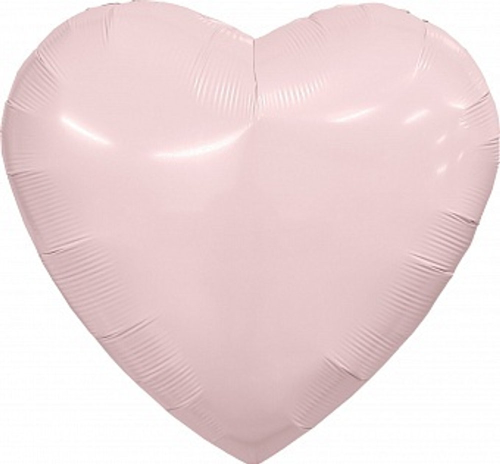 Р 36'' Сердце Пыльная роза 90 см.