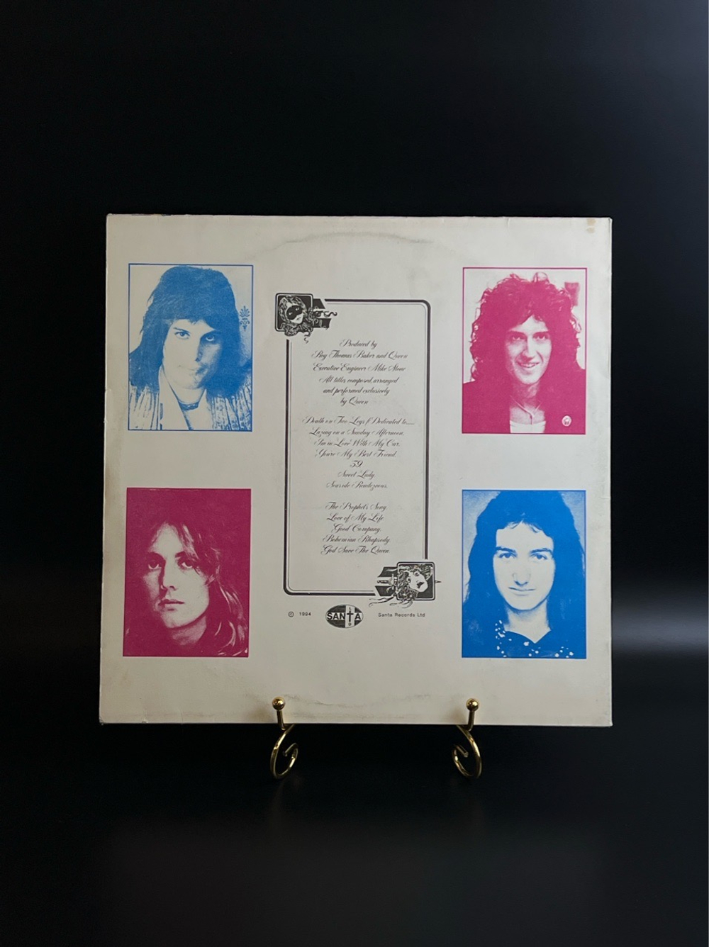 LP Queen ‎– A Night At The Opera. Виниловая пластинка 12 дюймов Santa Records