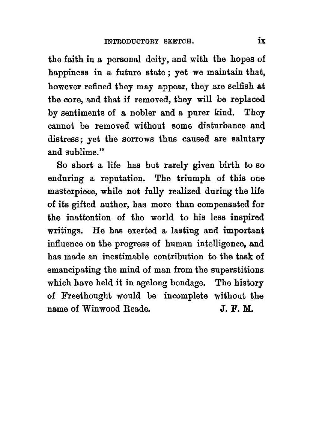 The Martyrdom of Man | Winwood Reade