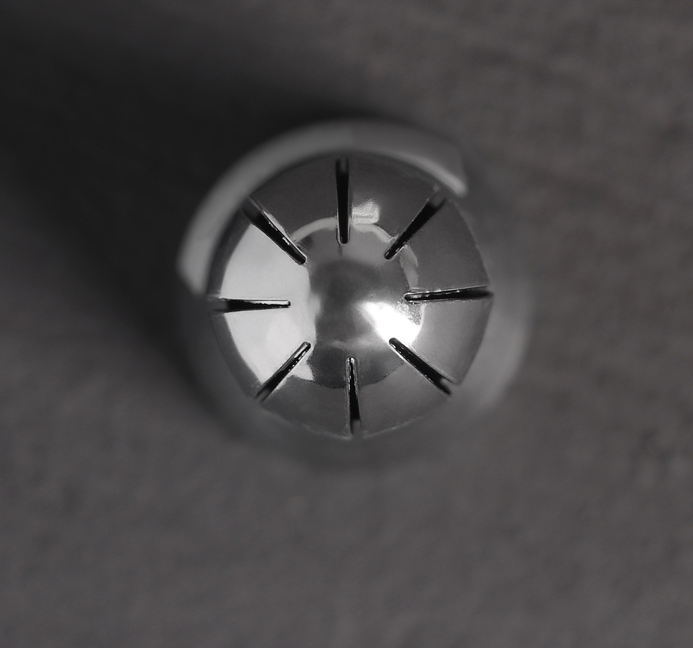 Насадка кондитерская «Сфера.Узкие прорези», d=3 см, выход 2,3 см, нержавеющая сталь