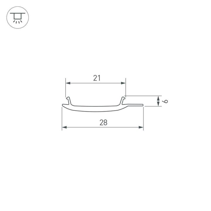 Рассеиватель Arlight Stretch-S-20-Wall-Side-10m 040819