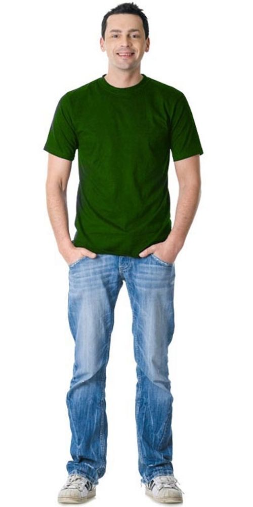 Футболка тёмно-зелёная плотность 160 г/кв.м. х/б-100 % Узбекистан