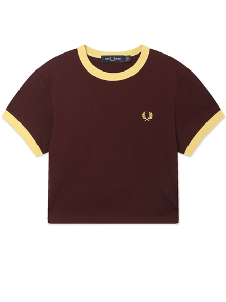 Женская Футболка Cropped Ringer