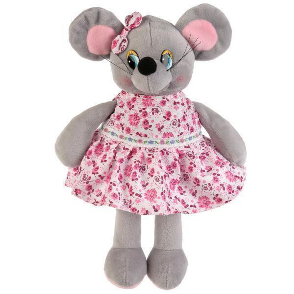Игрушка мягкая Мышка платье в цветочек 16см без чипа в пакет (Мульти-Пульти)
