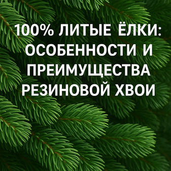 100% литые ёлки: особенности и преимущества резиновой хвои