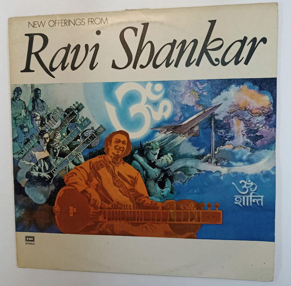 Винтажная виниловая пластинка LP Ravi Shankar New Offerings From Ravi Shankar (Индия 1984)