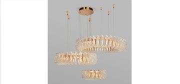 Подвесная светодиодная люстра 170W 4000К 90374/3 золото Farfalla Bogate's