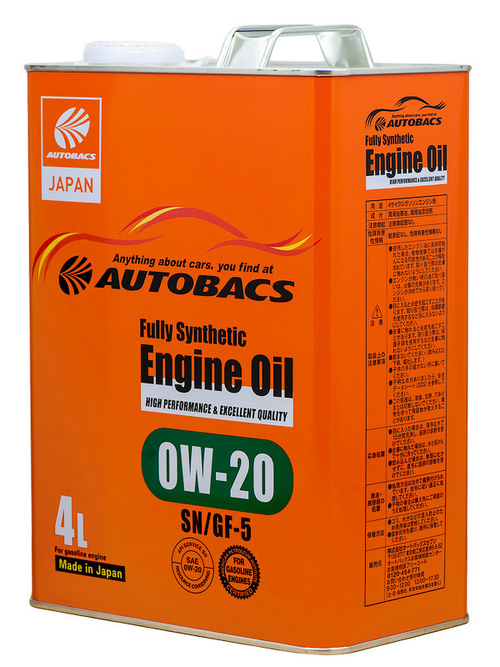 AUTOBACS Fully Synthetic 0W-20 SN/GF-5