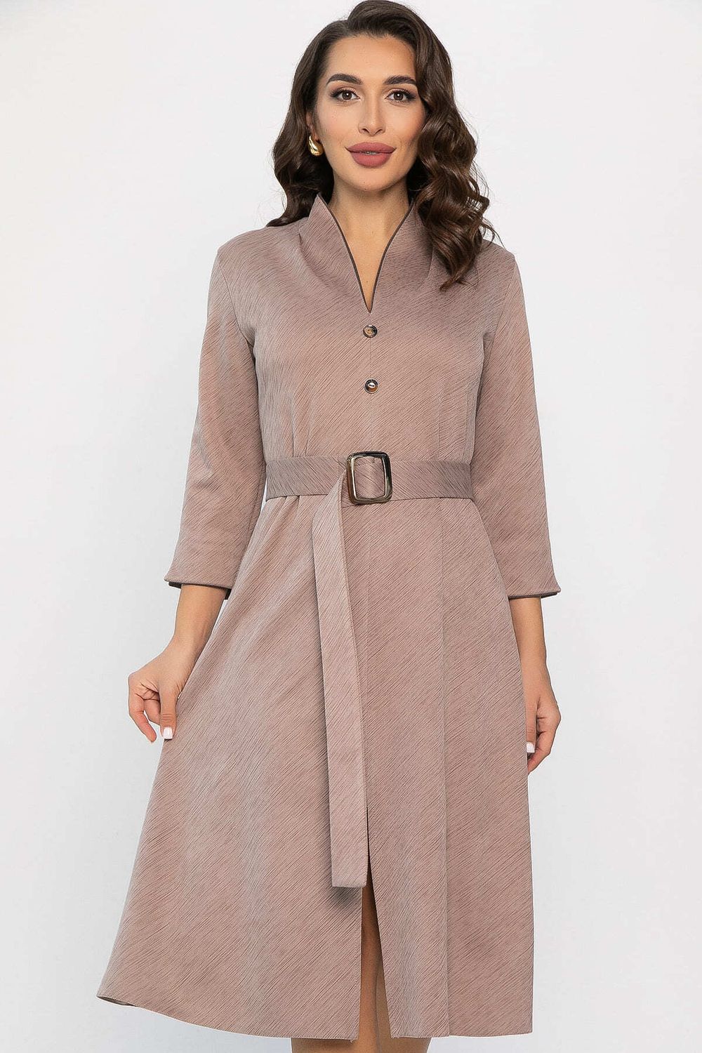 Платье трикотажное Дарьяна НЬЮ (бежевое) П14304-18М LT Collection