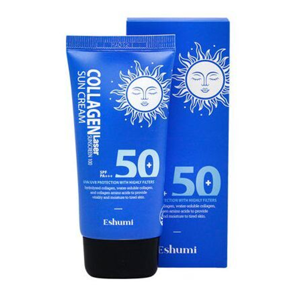Крем, Солнцезащиьный с Коллагеном/Collagen Pazer Sunscreen 100 Suncream, Eshumi, Ю. Корея, 70 г.