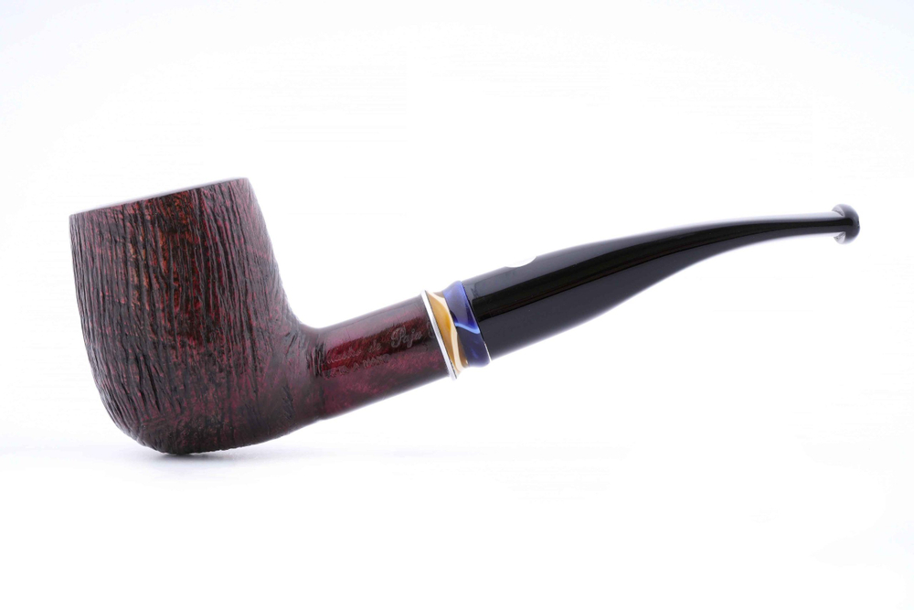 Трубка Mastro de Paja Pettinata Classica с цветным кольцом, M451-4