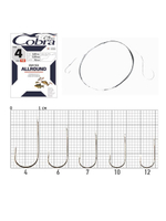 Крючки с поводком Cobra ALLROUND 70cm, 0,12mm, размер 12 (10 уп. по 10 шт.)