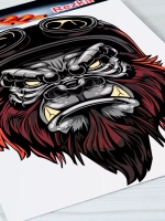 Наклейка - Орк байкер