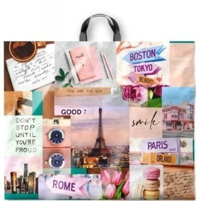 Пакет с петлевой ручкой ПВД 60х50 (70 мкм) "Карта желаний" (25/250 шт.) Интерпак