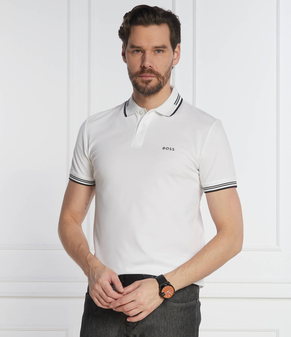 Поло Paul BOSS GREEN - белый(50506193)