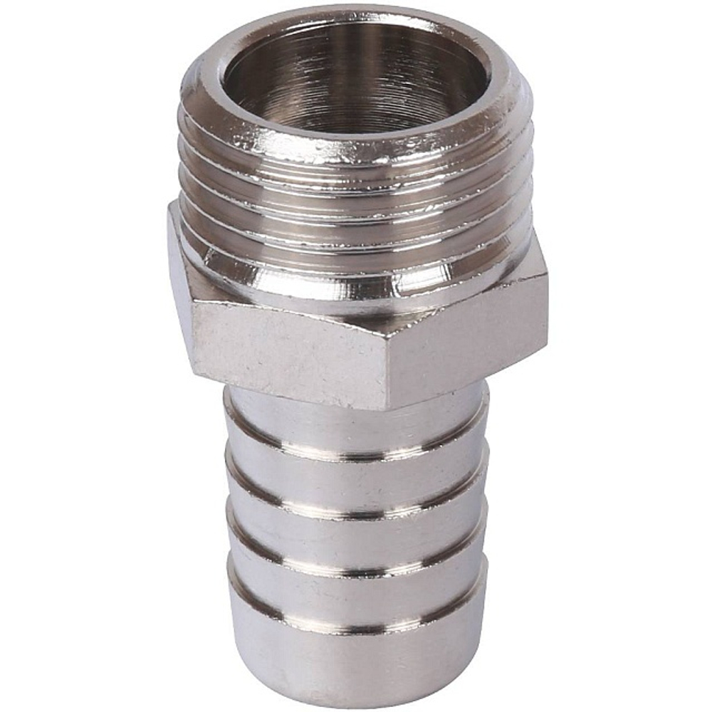 Штуцер с наружной резьбой STOUT SFT 0067 - 1/2" x 16 мм (латунь никелированная)