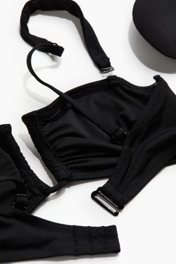 H&M Топ бикини бандо с подкладкой, черный