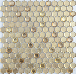 Мозаика LeeDo: Alchimia - Aureo grani hexagon 30х30x0,6 см (чип 23x13x6 мм)