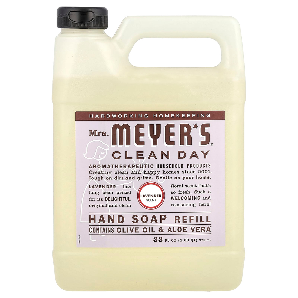 Mrs. Meyers Clean Day, запасной блок мыла для рук, лаванда, 975 мл (33 жидк. унции)