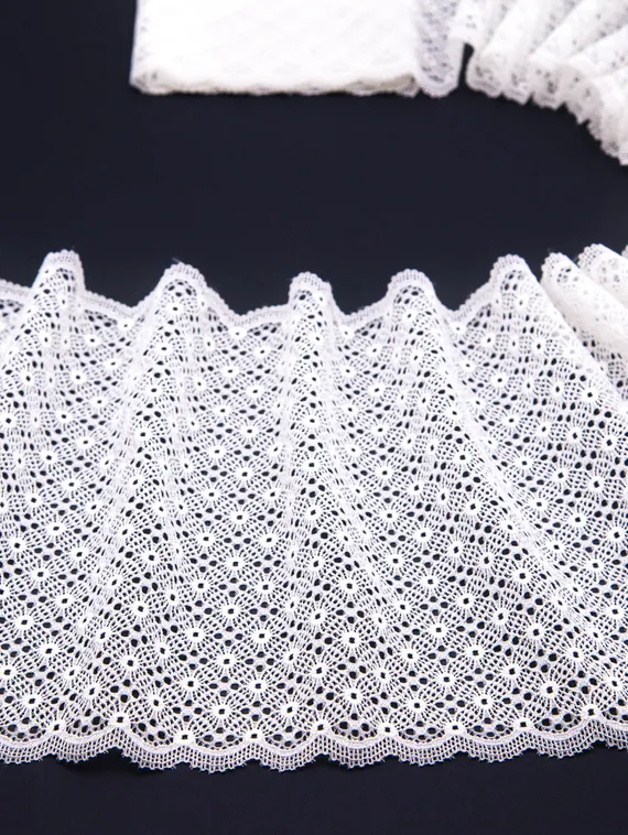 03-271 Кружево эластичное 22 см, айвори 004