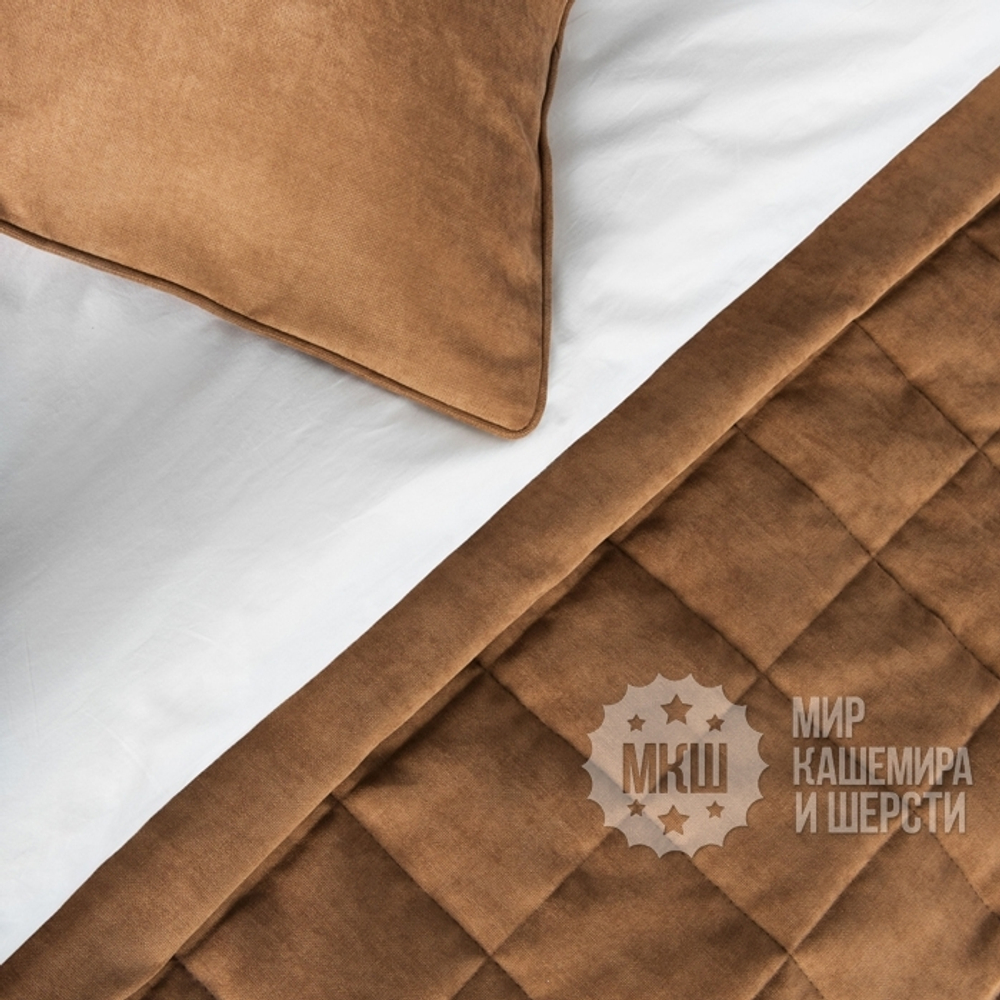 Покрывало для спальни на кровать СОФТ (арт. BL02-021-05)  - коричневое