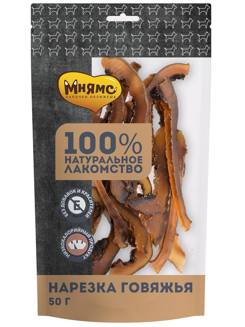 Лакомство Мнямс для собак Нарезка говяжья 50 г