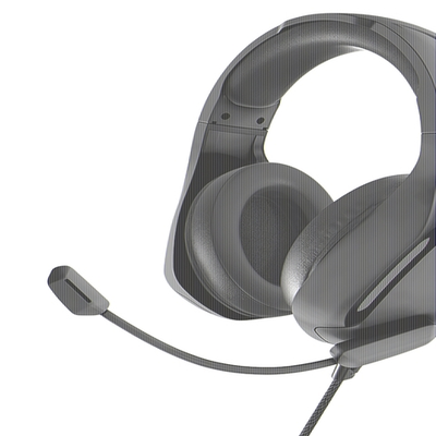 Наушники WALKER WBT-65, проводные, полноразмерные, поворотный микрофон, с подcветкой, черные