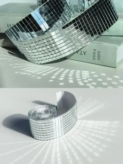 Зеркальная лента мозаика ЗЛ-серебро-4-1м