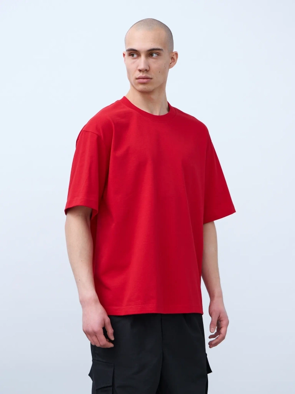 Футболка оверсайз (красный) 230 г