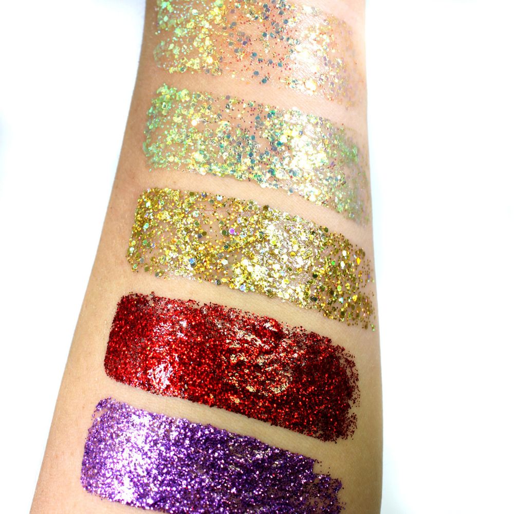 Глиттер для глаз, лица, волос и тела Glitter Gel Red
